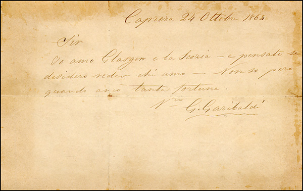 Lot 262 Giuseppe Garibaldi