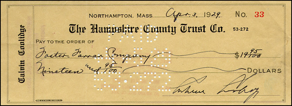 Lot 29 Calvin Coolidge