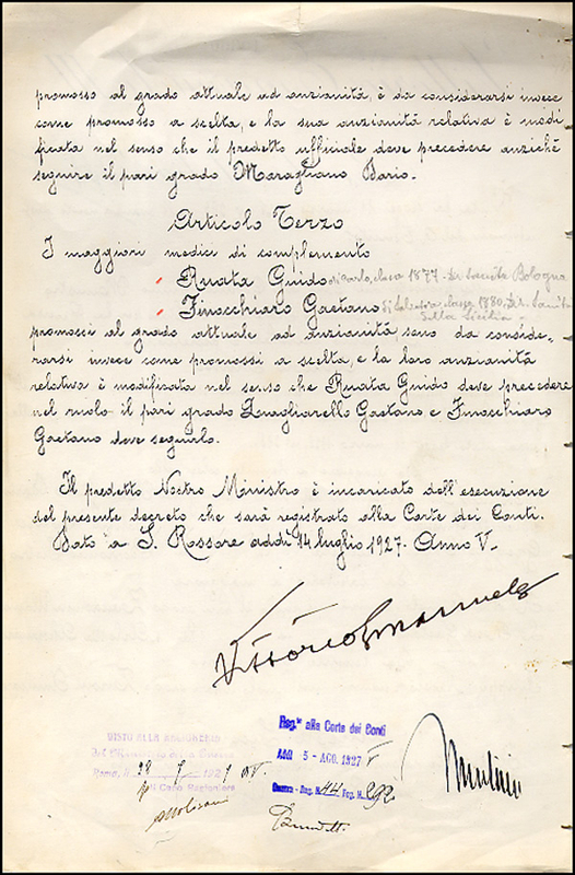 Lot 688 Benito Mussolini &Vittorio Emanuele III