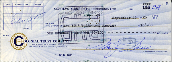 Lot 1901 Marilyn Monroe