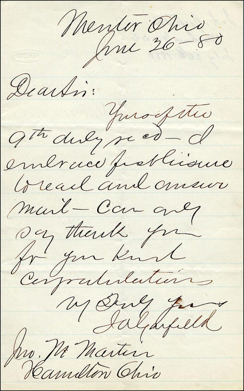 Lot 40 James A. Garfield