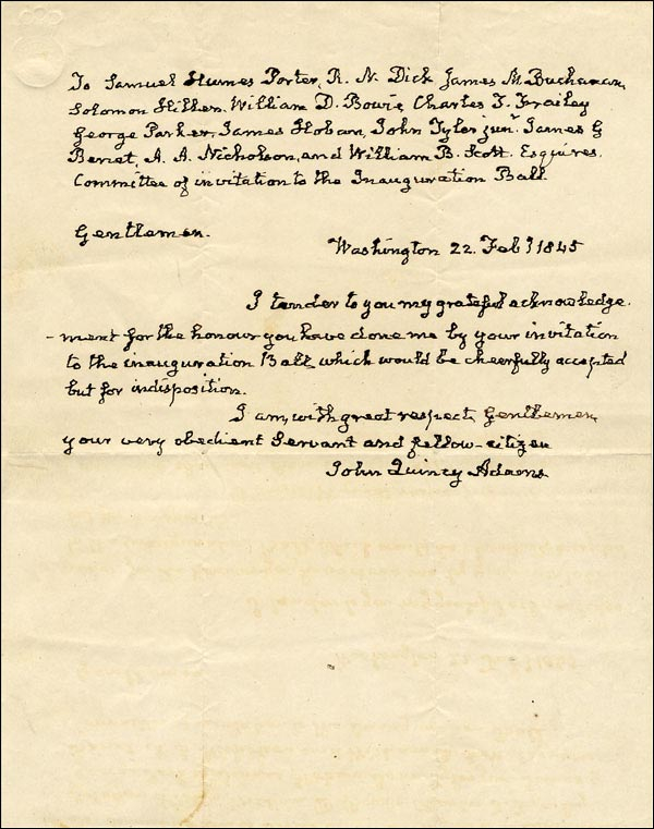 Lot 2 John Quincy Adams