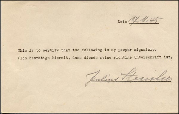 Lot 757 Julius Streicher