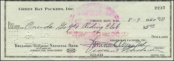 Lot 2370 Vince Lombardi