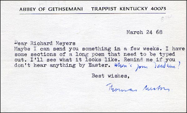Lot 900 Thomas Merton