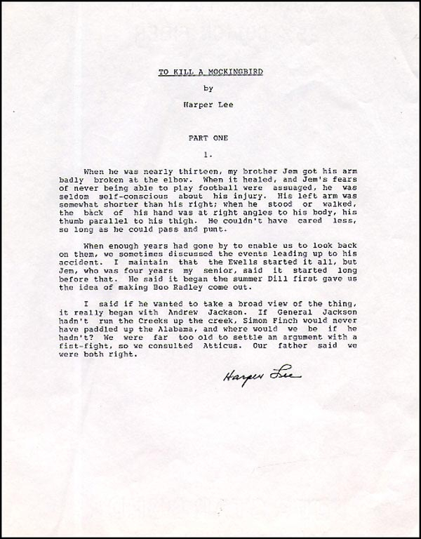 Lot 891 Harper Lee