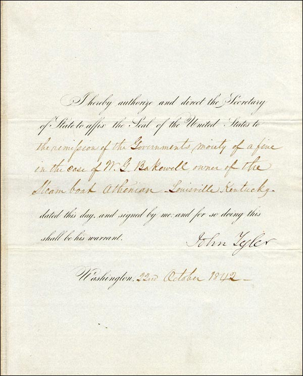 Lot 117 John Tyler