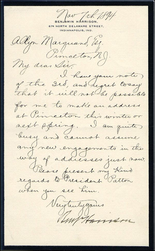 Lot 45 Benjamin Harrison