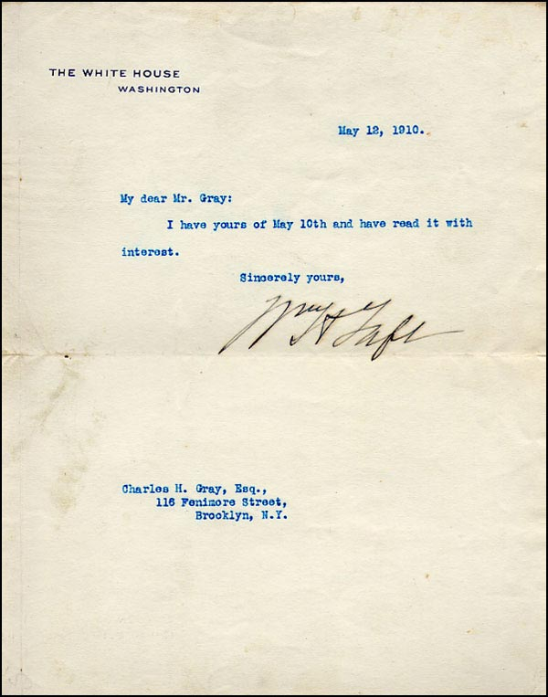 Lot 98 William H. Taft