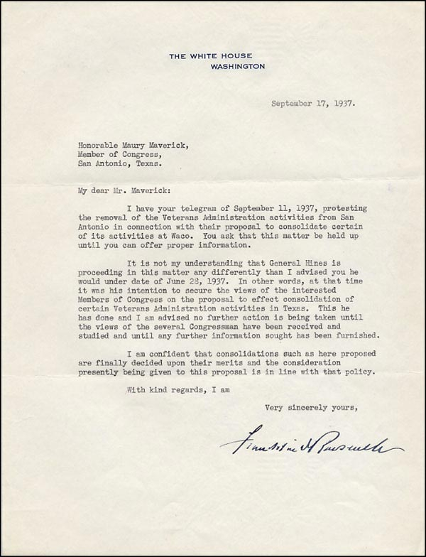 Lot 91 Franklin D. Roosevelt