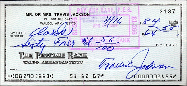 Lot 2357 Travis Jackson