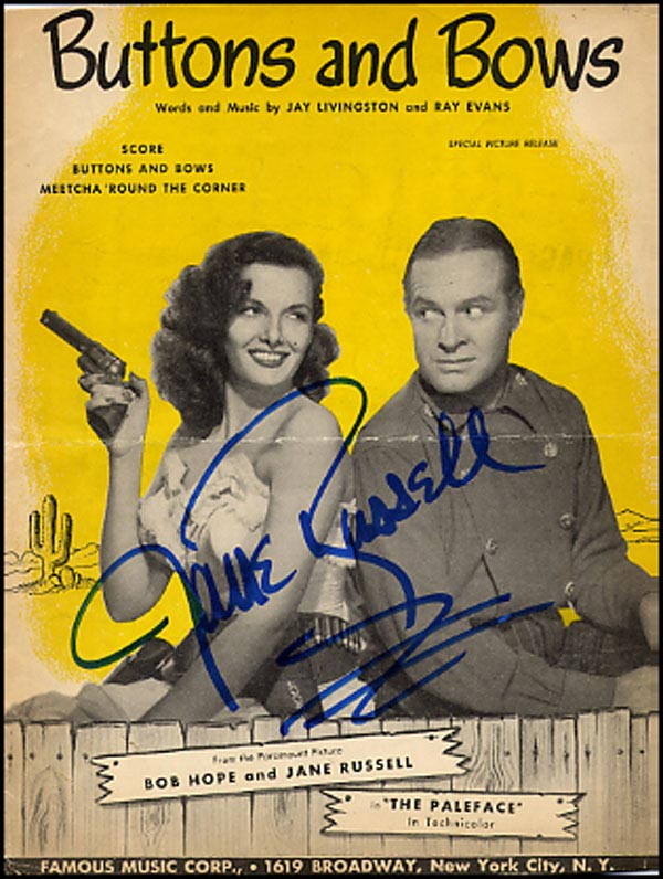 Lot 1703 Bob Hope and Jane Russell