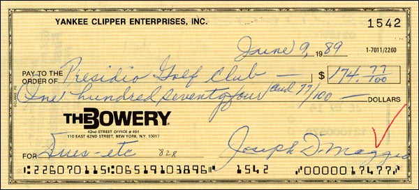 Lot 2315 Joe DiMaggio