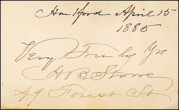Lot 922 Harriet Beecher Stowe