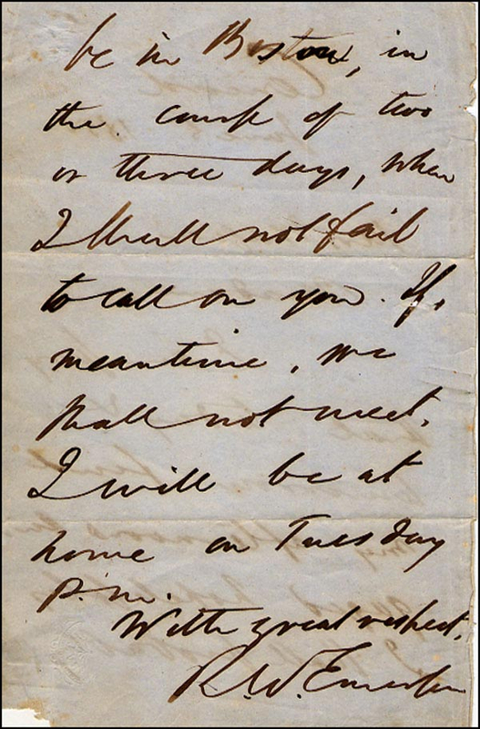 Lot 858 Ralph Waldo Emerson