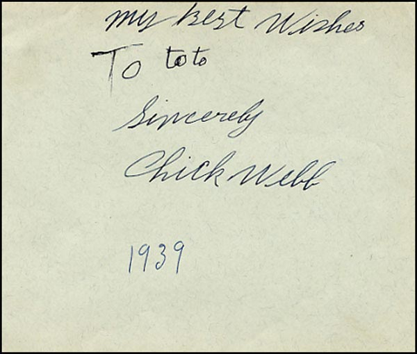 Lot 1254 Chick Webb