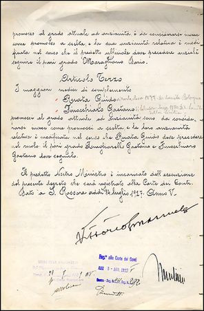 Lot #688 Benito Mussolini &Vittorio Emanuele III - Image 1