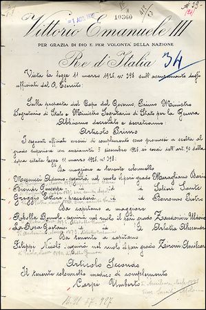 Lot #688 Benito Mussolini &Vittorio Emanuele III - Image 2