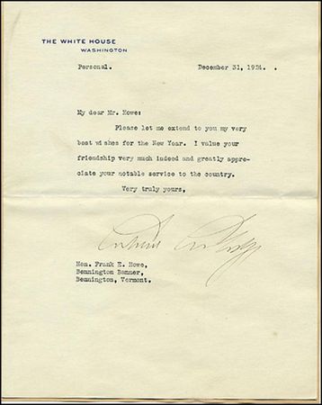Lot #28 Calvin Coolidge