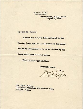 Lot #119 William H. Taft - Image 1