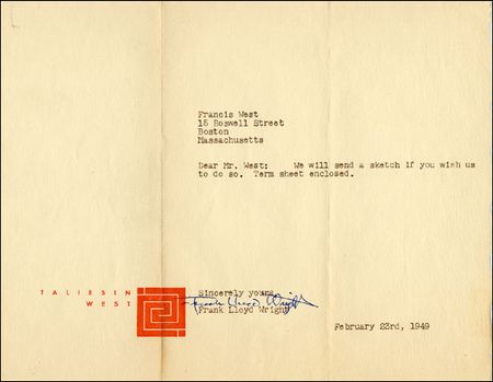 Lot #790 Frank Lloyd Wright - Image 1