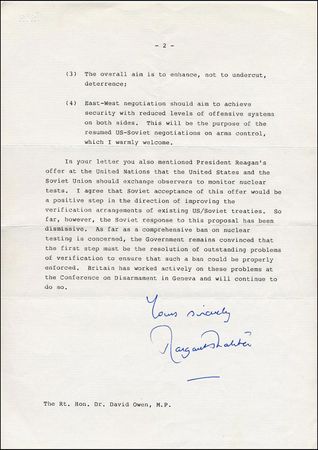 Lot #352 Margaret Thatcher - Image 1