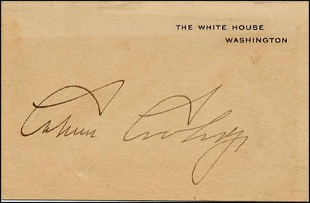 Lot #25 Calvin Coolidge