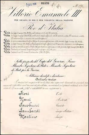 Lot #501 Benito Mussolini &Vittorio Emanuele III - Image 2