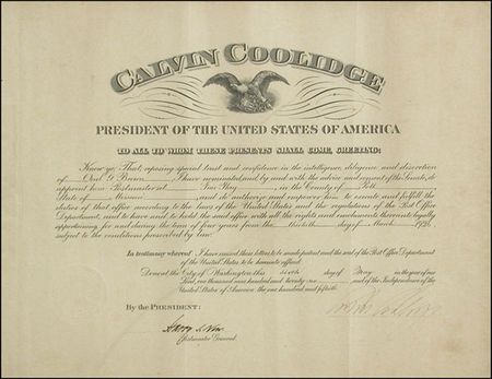 Lot #28 Calvin Coolidge