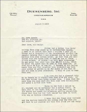 Lot #176 Frederick Duesenberg - Image 2