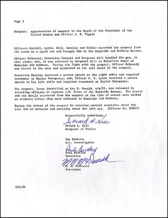 Lot #59  Kennedy Assassination: Oswald’s Captors - Image 1