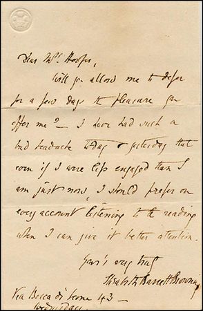 Lot #697 Elizabeth Barrett Browning - Image 1