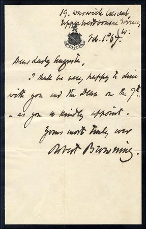 Lot #699 Robert Browning - Image 1