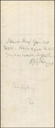 Lot #49 Rutherford B. Hayes - Image 1