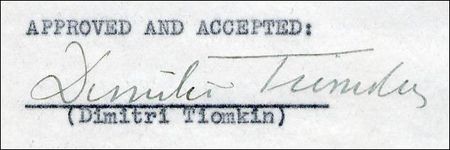 Lot #1106 Dimitri Tiomkin - Image 1