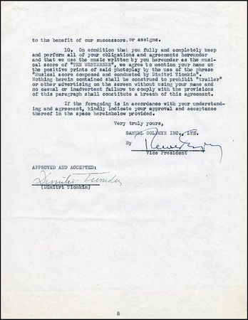 Lot #1106 Dimitri Tiomkin - Image 2