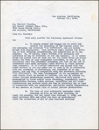 Lot #1106 Dimitri Tiomkin - Image 3