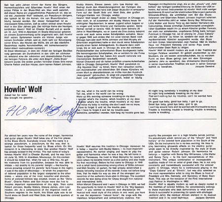 Lot #969 Howlin’ Wolf - Image 1
