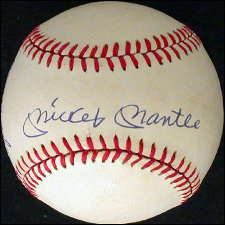 Lot #2745 Mickey Mantle and Hank Aaron - Image 1