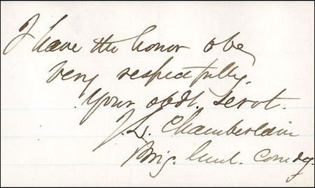 Lot #445 Joshua Lawrence Chamberlain - Image 1