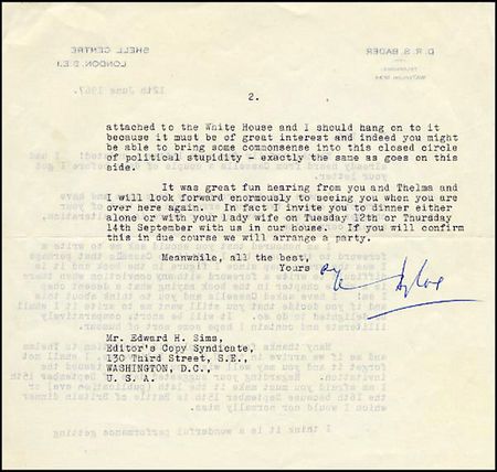 Lot #368 Douglas Bader - Image 1