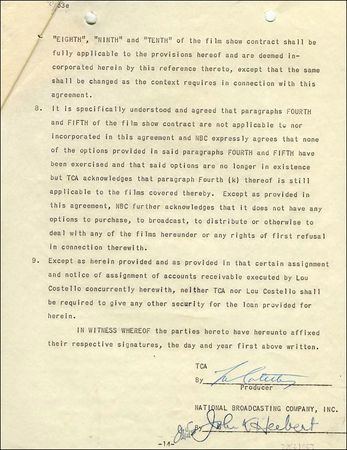 Lot #1336 Lou Costello - Image 2