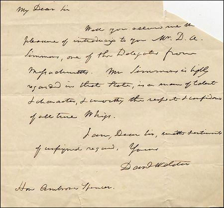 Lot #357 Daniel Webster - Image 1