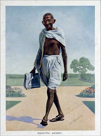 Lot #217 Mohandas Gandhi - Image 1
