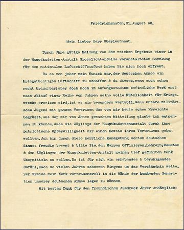Lot #516 Ferdinand von Zeppelin - Image 2