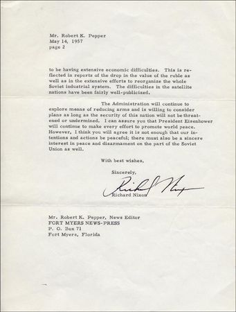Lot #73 Richard Nixon - Image 1