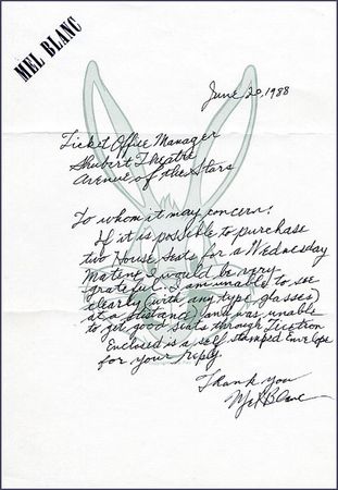 Lot #627 Mel Blanc - Image 1