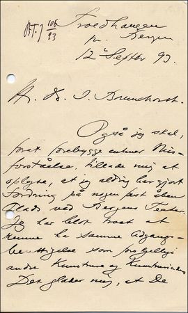 Lot #808 Edvard Grieg - Image 2
