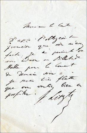 Lot #854 Franz Liszt - Image 1