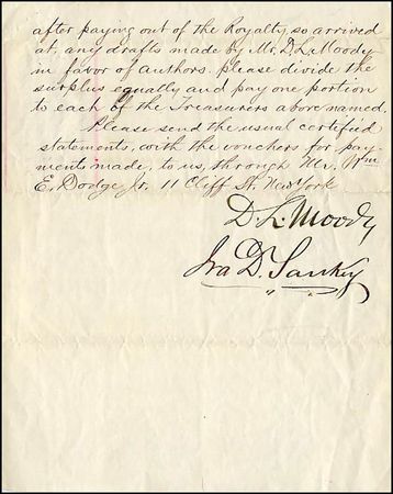 Lot #242 Dwight L. Moody and Ira Sankey - Image 1